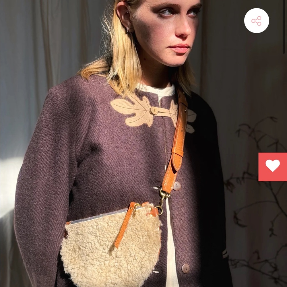 Elegant Shearling Crossbody Bag